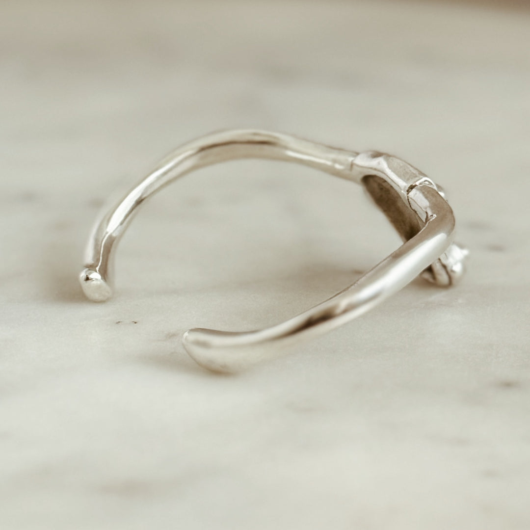 The MIMOSA Handcrafted Longhorn Cuff in Sterling Silver