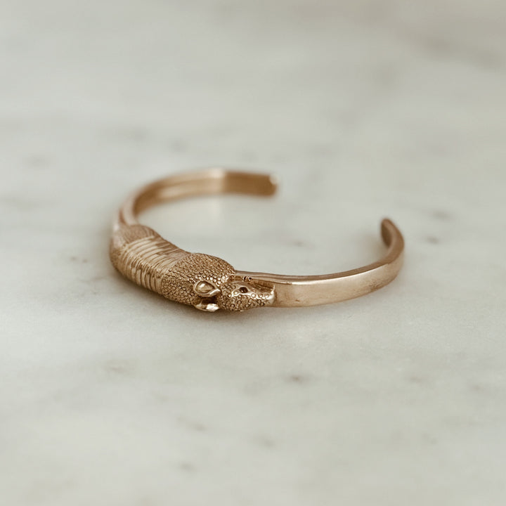 The MIMOSA Handcrafted Armadillo Bracelet in Bronze