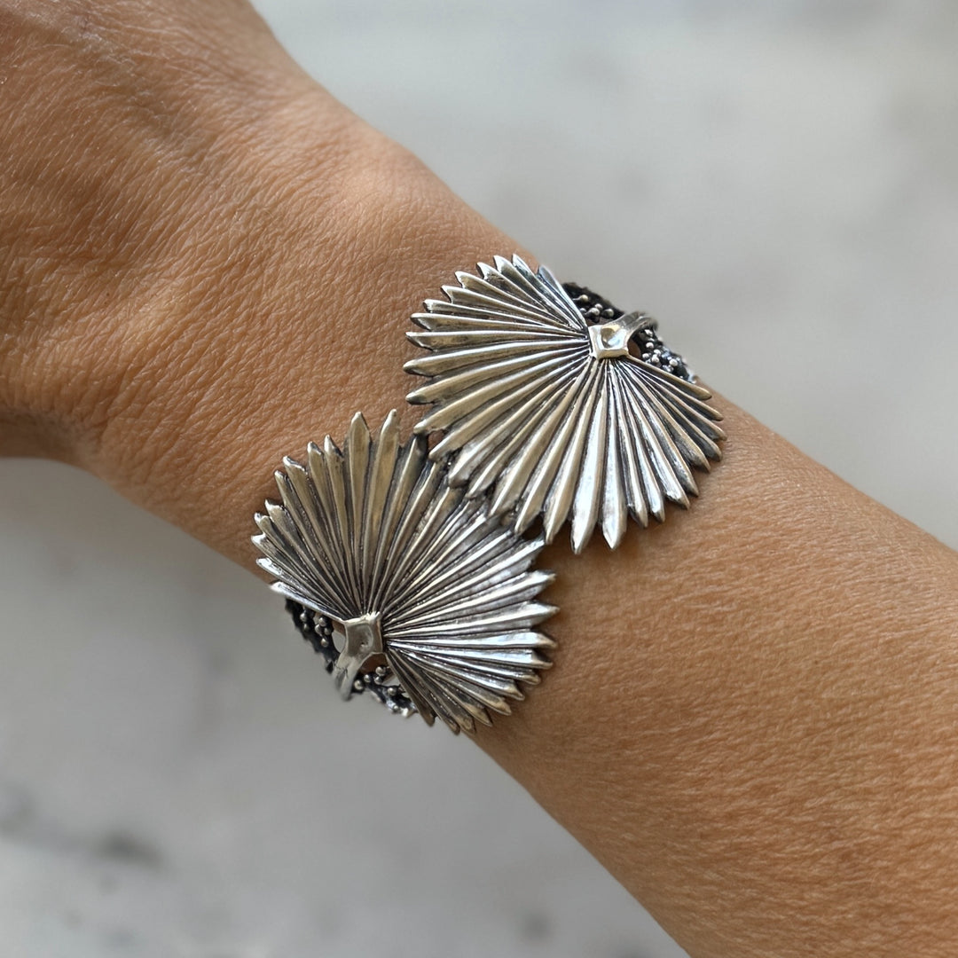 Palmetto Leaf Bracelet in sterling silver