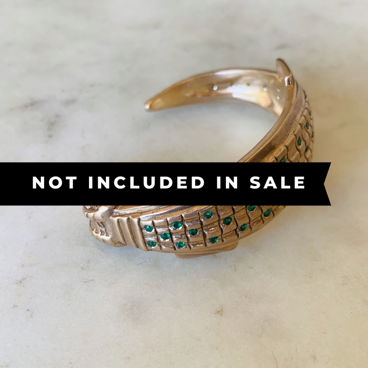 EMERALD AND DIAMOND ALLIGATOR CUFF