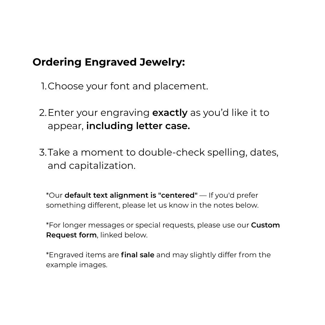 How to Order Engraved Jewelry