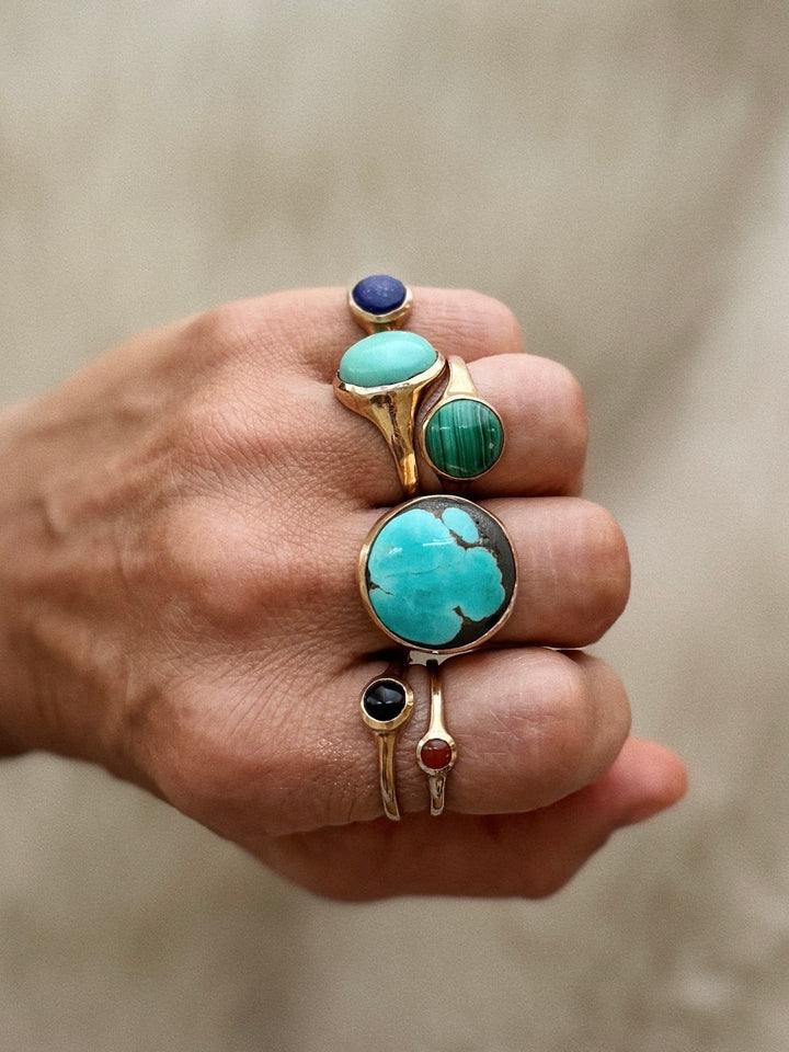 Person Wears Gemstone Rings | MIMOSA Handcrafted