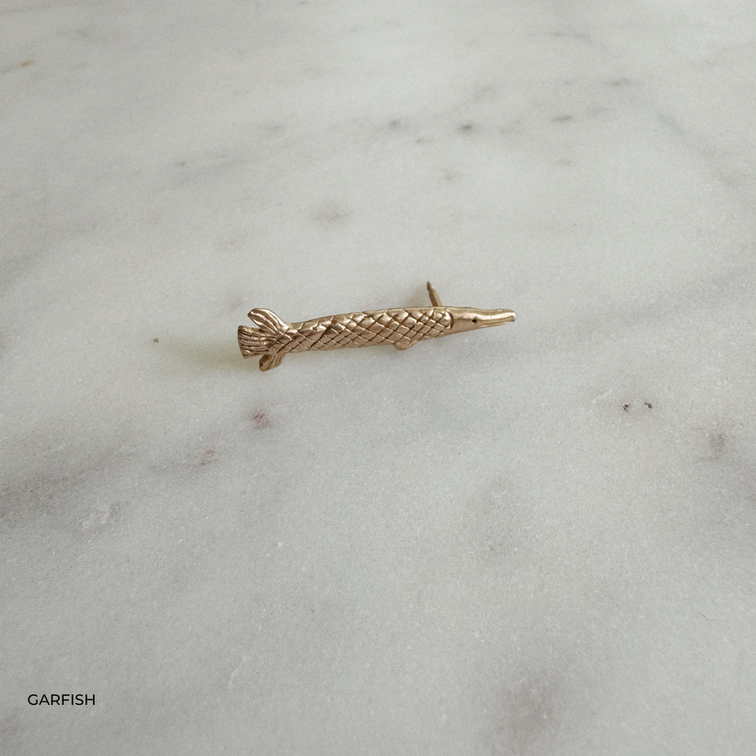 MIMOSA Handcrafted Alligator Gar Fish Pin