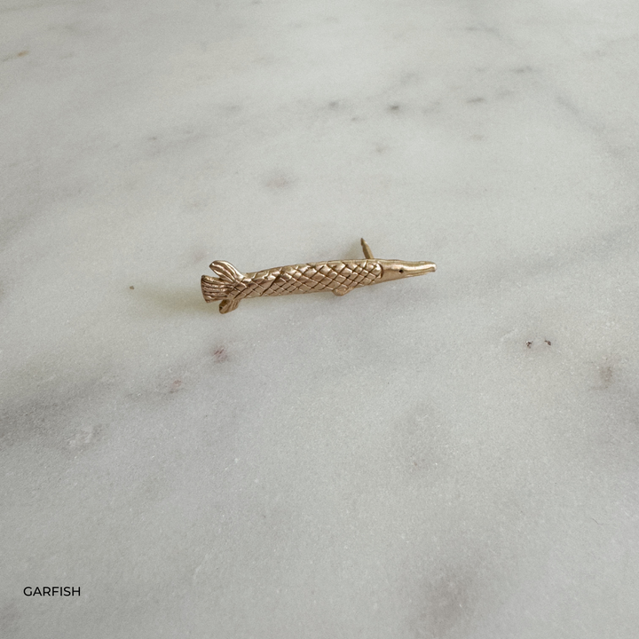MIMOSA Handcrafted Alligator Gar Fish Pin