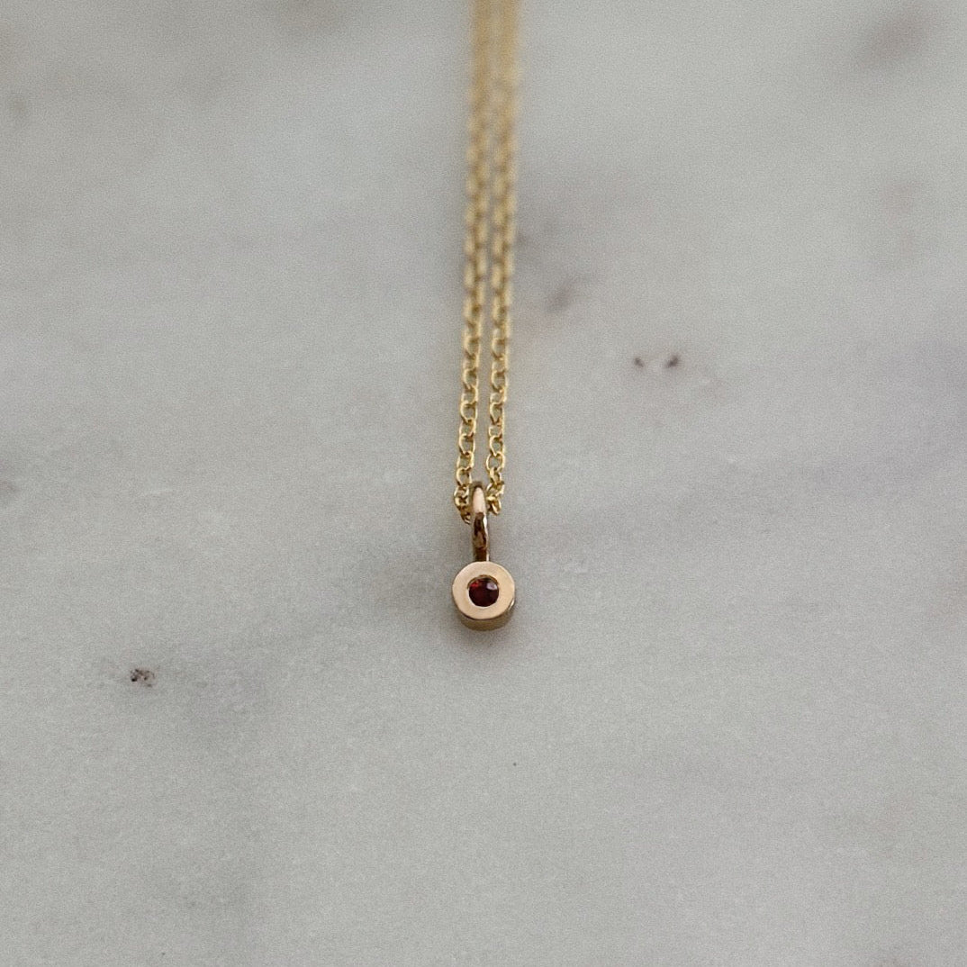 MIMOSA Handcrafted Garnet Birthstone Necklace