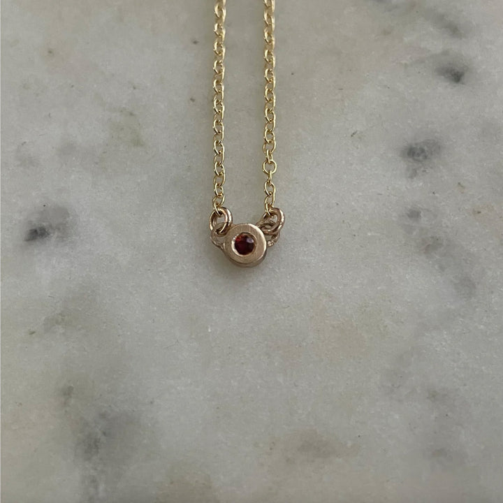 14K Gold Grace Birthstone Necklace | MIMOSA Handcrafted