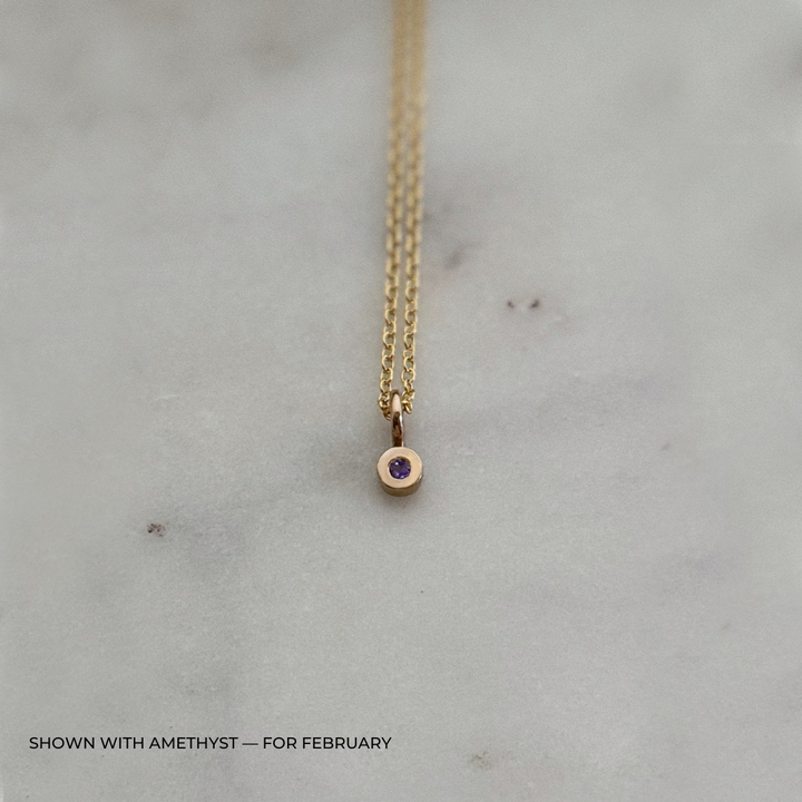 MIMOSA Handcrafted Amethyst Birthstone Necklace