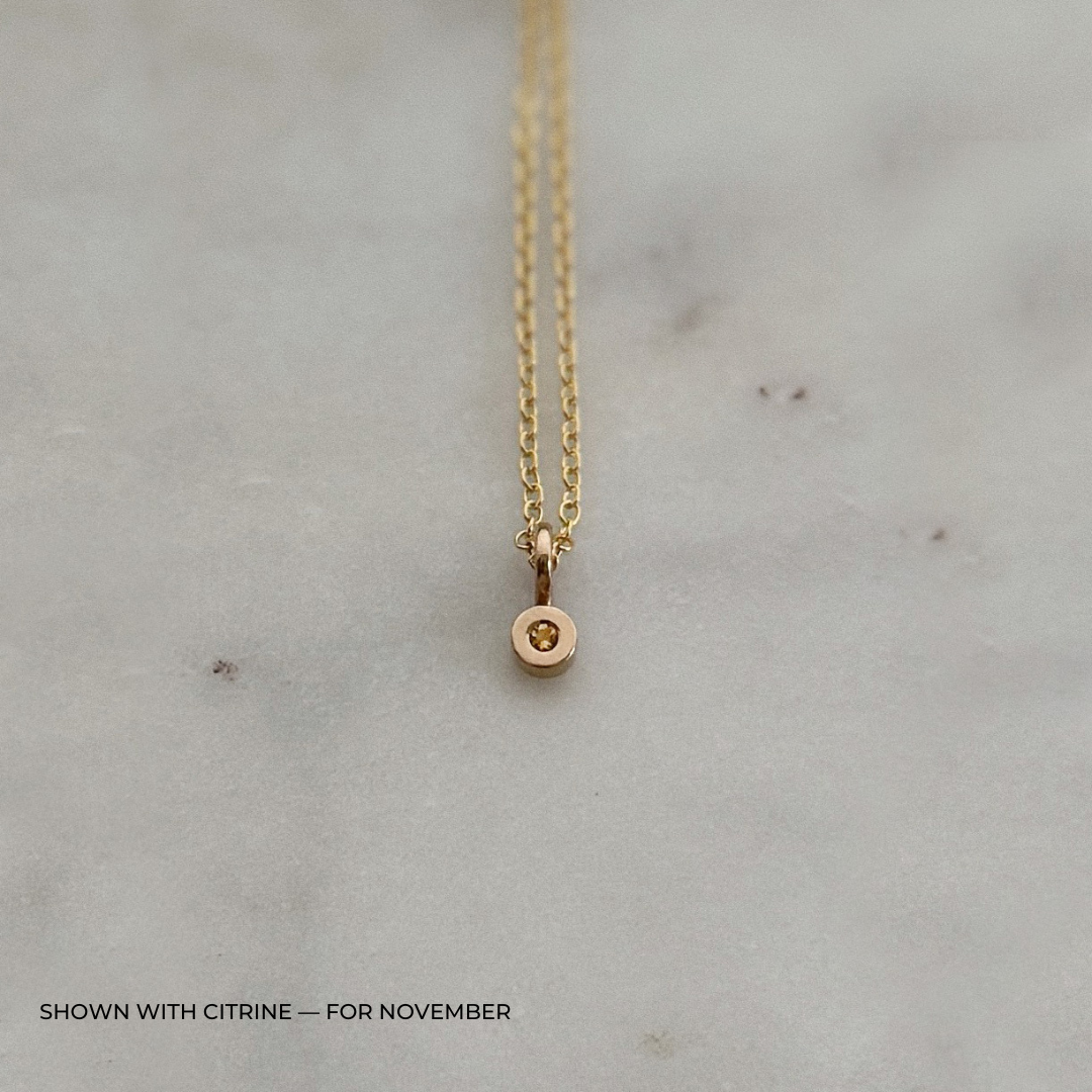 MIMOSA Handcrafted Citrine Birthstone Necklace