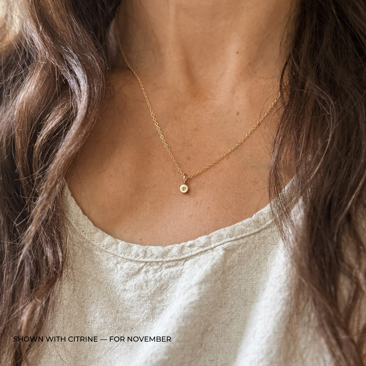 MIMOSA Handcrafted Citrine Birthstone Necklace