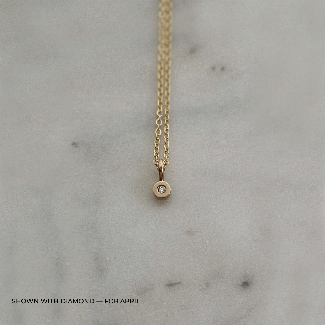 MIMOSA Handcrafted Diamond Birthstone Necklace