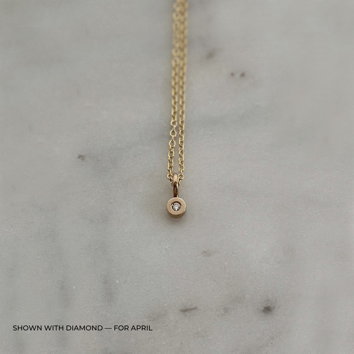 MIMOSA Handcrafted Diamond Birthstone Necklace