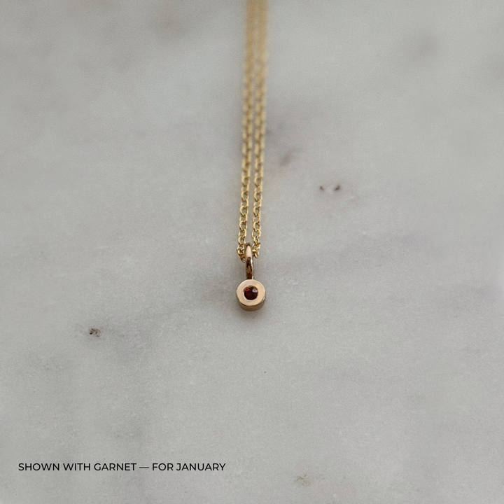 MIMOSA Handcrafted Garnet Birthstone Necklace