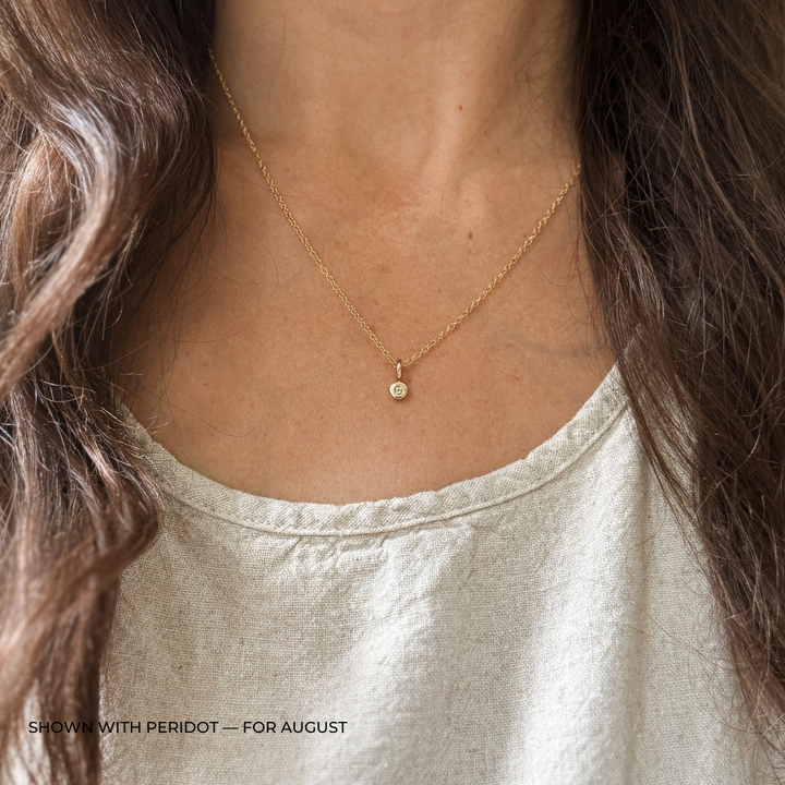 MIMOSA Handcrafted Peridot Birthstone Necklace