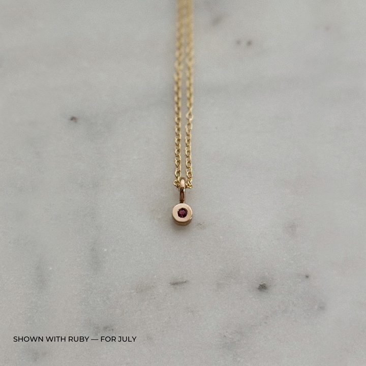 MIMOSA Handcrafted Ruby Birthstone Necklace