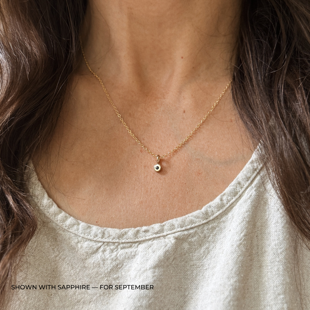 MIMOSA Handcrafted Sapphire Birthstone Necklace