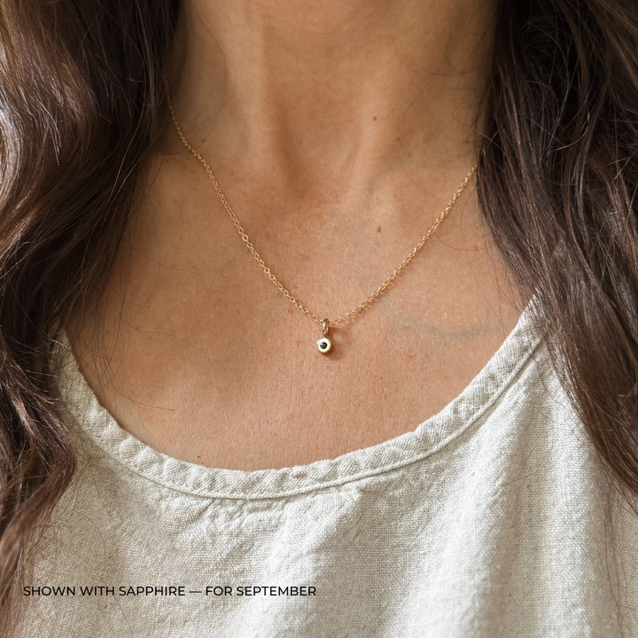 MIMOSA Handcrafted Sapphire Birthstone Necklace