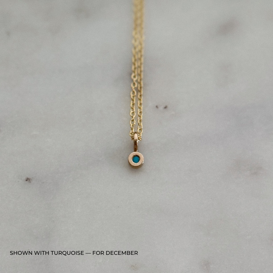 MIMOSA Handcrafted Turquoise Birthstone Necklace