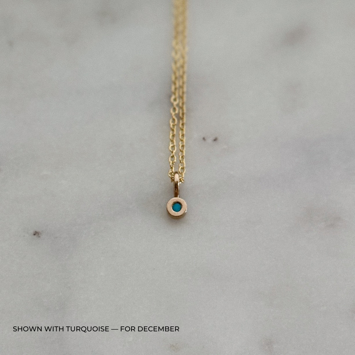 MIMOSA Handcrafted Turquoise Birthstone Necklace