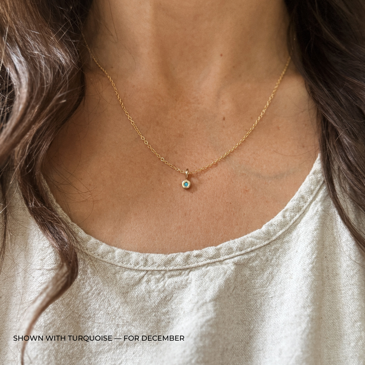 MIMOSA Handcrafted Turquoise Birthstone Necklace