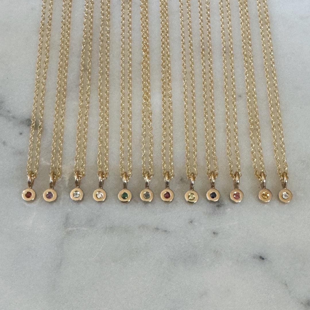 MIMOSA Handcrafted Birthstone Necklaces