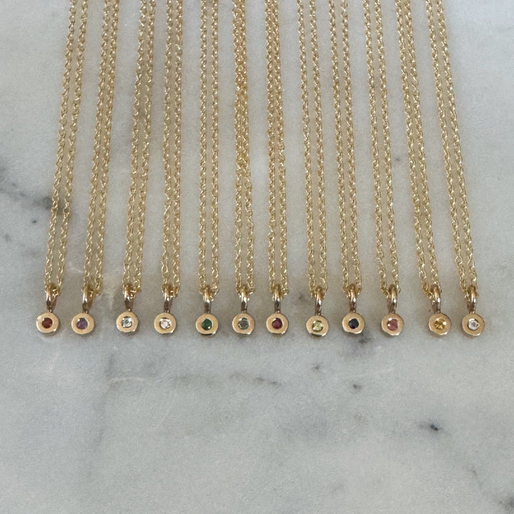 MIMOSA Handcrafted Birthstone Necklaces