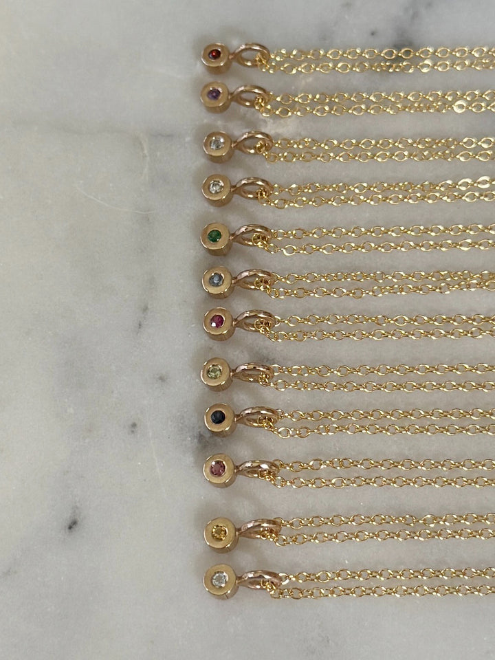 MIMOSA Handcrafted Birthstone Necklaces