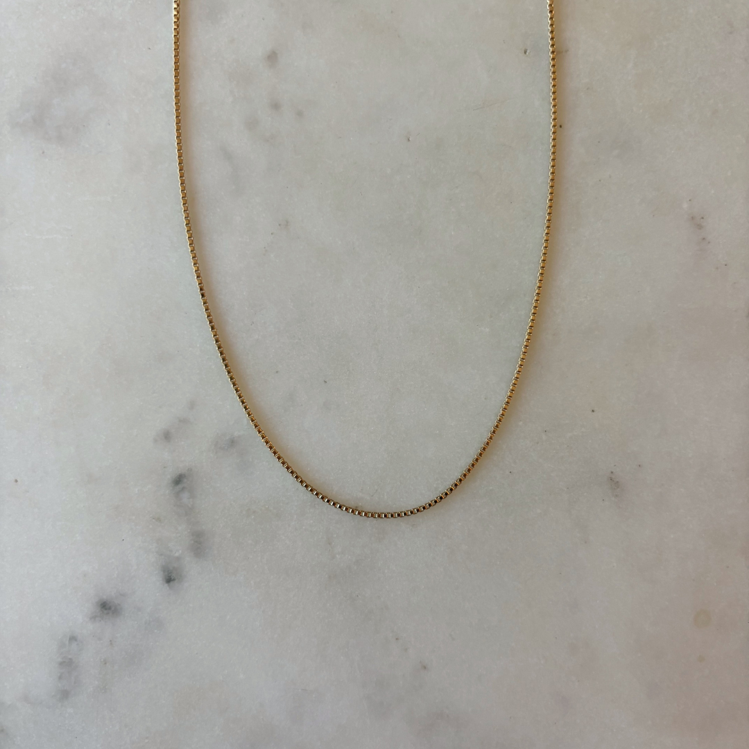 Gold-Filled Box Chain Necklace