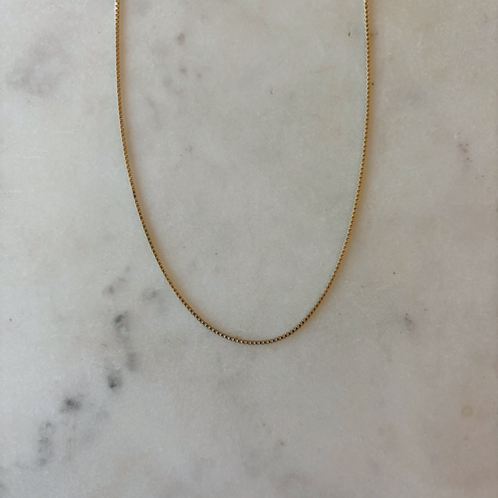 Gold-Filled Box Chain Necklace