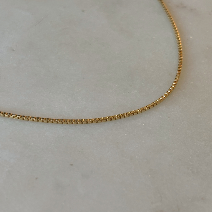 Gold-Filled Box Chain Necklace