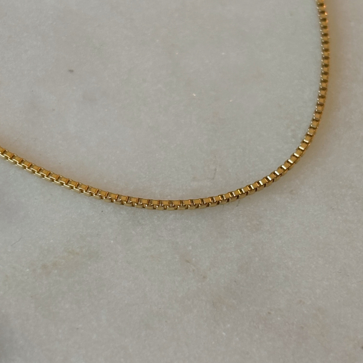 Gold-Filled Box Chain Necklace