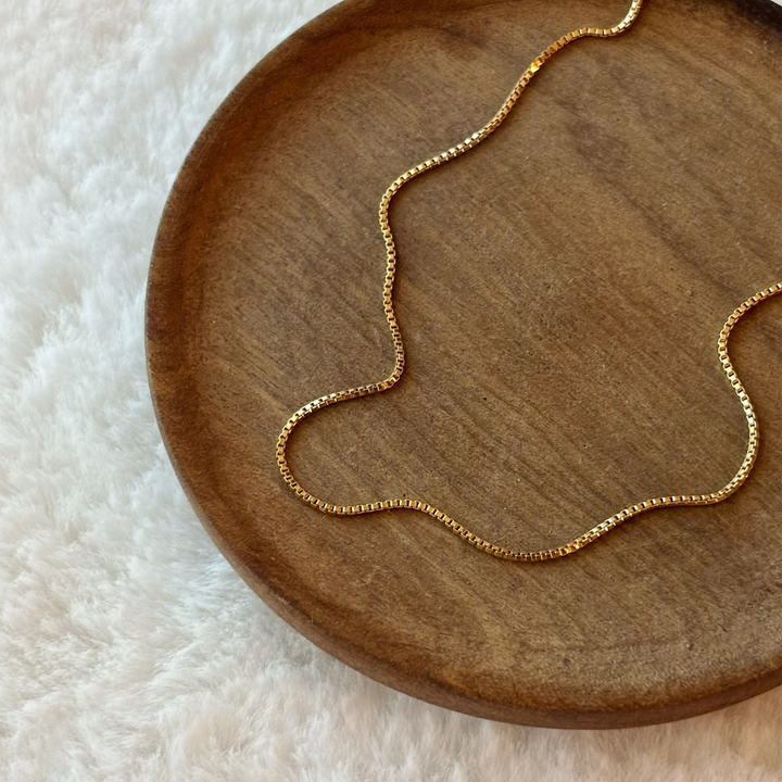 Gold-Filled Box Chain Necklace