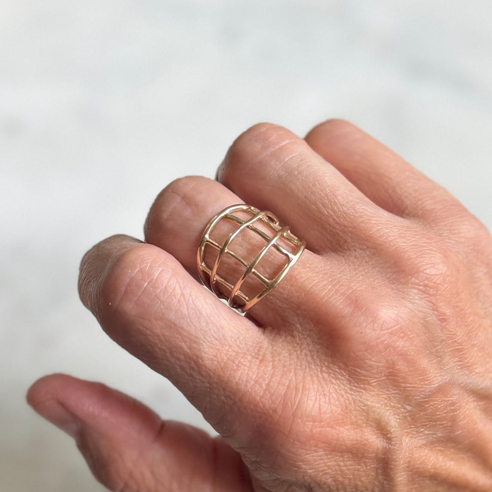 MIMOSA's Handcrafted Basket Ring