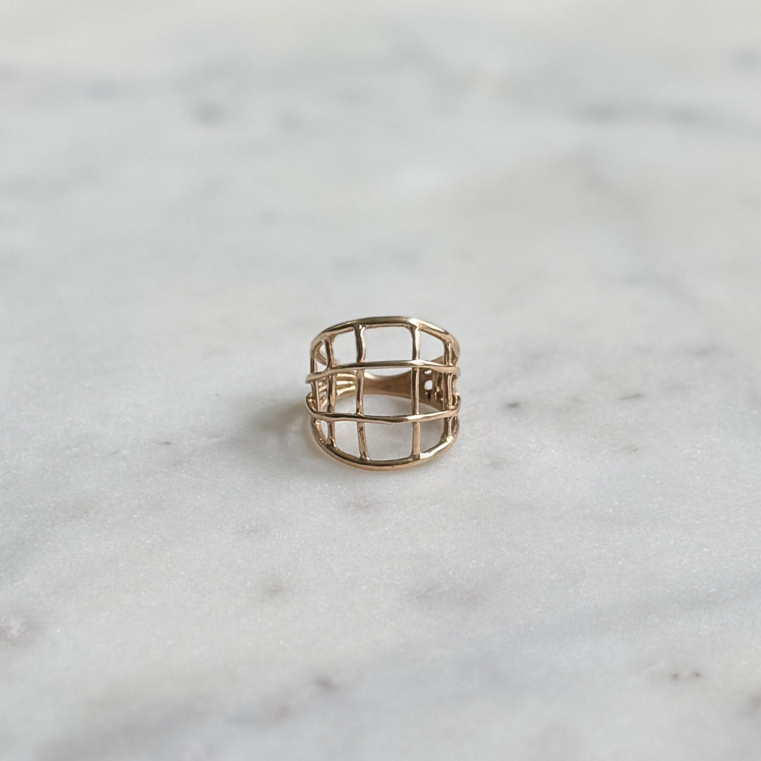 MIMOSA's Handcrafted Basket Ring