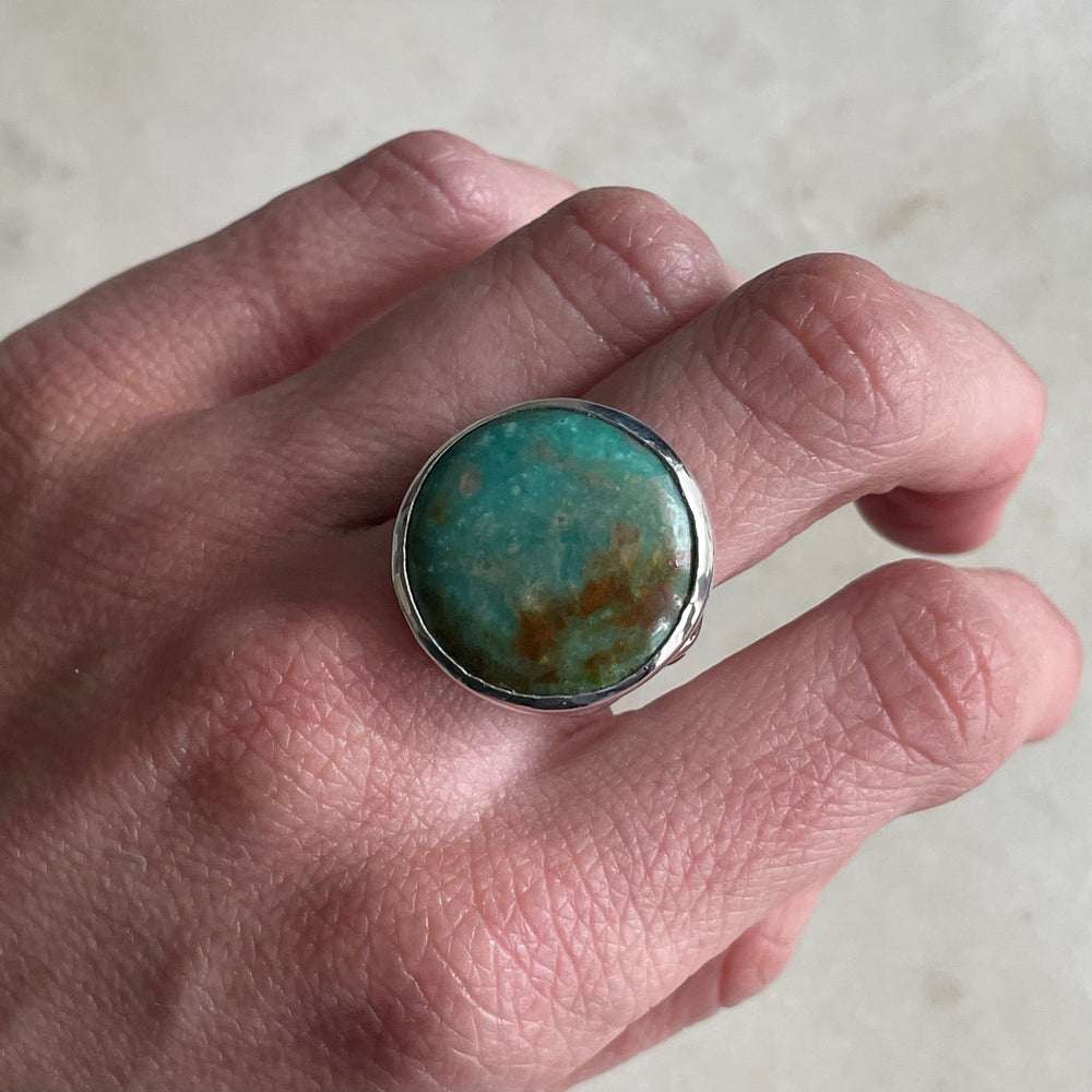 Sterling Silver Tree Ring with Turquoise | MIMOSA Handcrafted