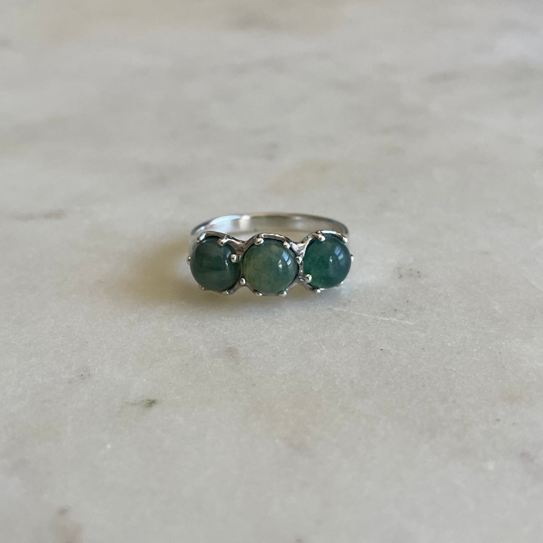 ONE OF A KIND MOSS AGATE RING | MIMOSA Handcrafted