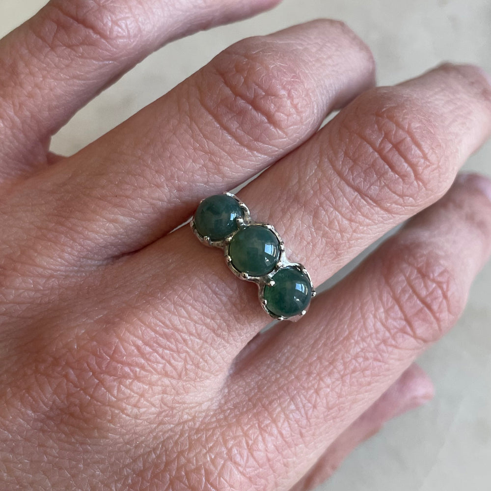 ONE OF A KIND MOSS AGATE RING | MIMOSA Handcrafted