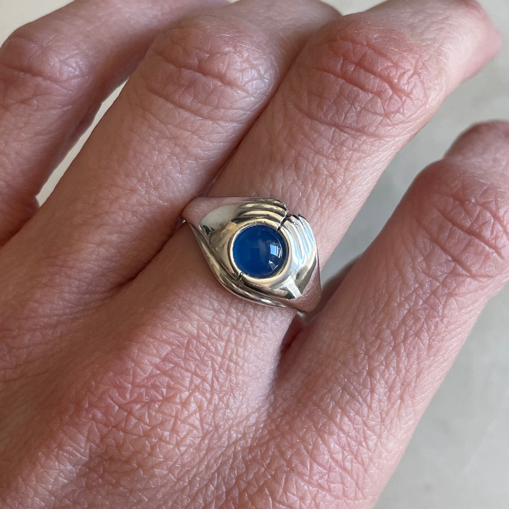 ONE OF A KIND BLUE ONYX RING | MIMOSA Handcrafted