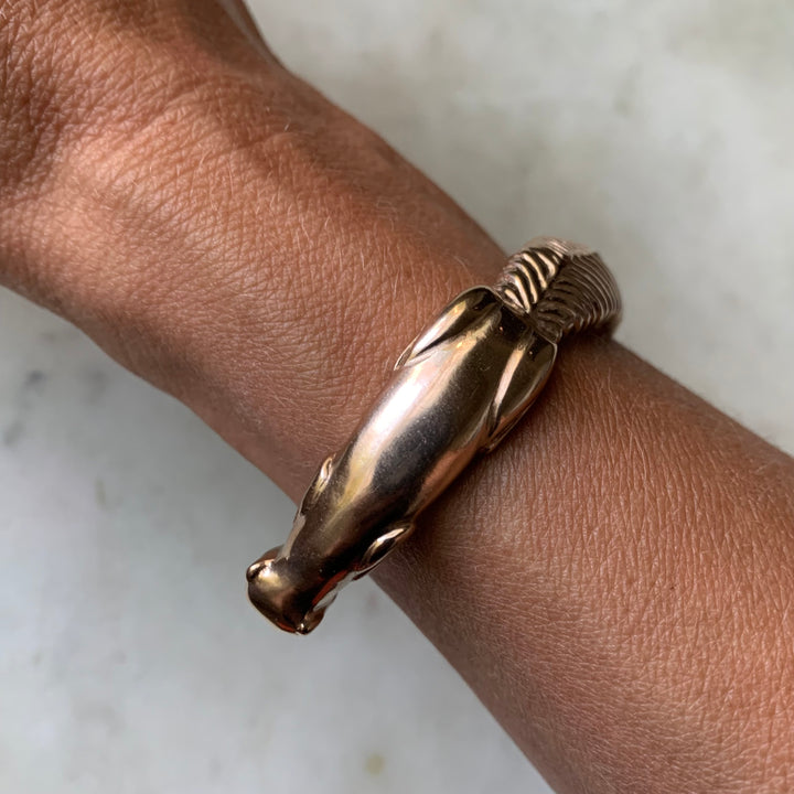 Person wearing Squirrel Cuff in Bronze