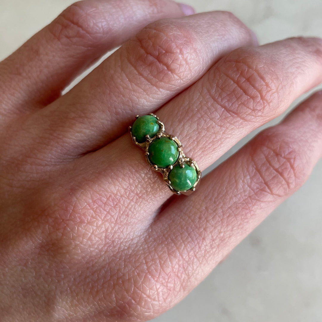 One-Of-A-Kind Green Turquoise Ring | MIMOSA Handcrafted