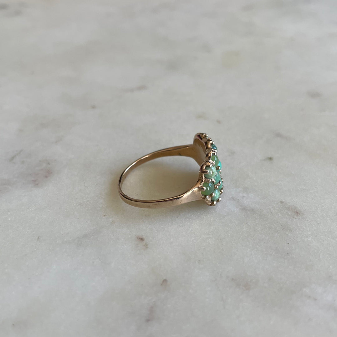 ONE OF A KIND GREEN TURQUOISE RING | MIMOSA Handcrafted