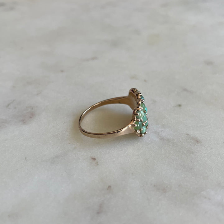 ONE OF A KIND GREEN TURQUOISE RING | MIMOSA Handcrafted