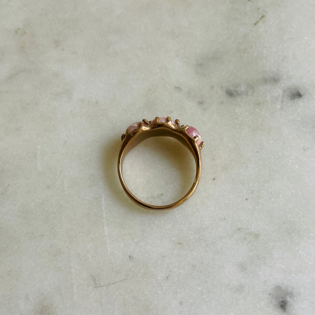 Size 6 Bronze Rhodochrosite Ring