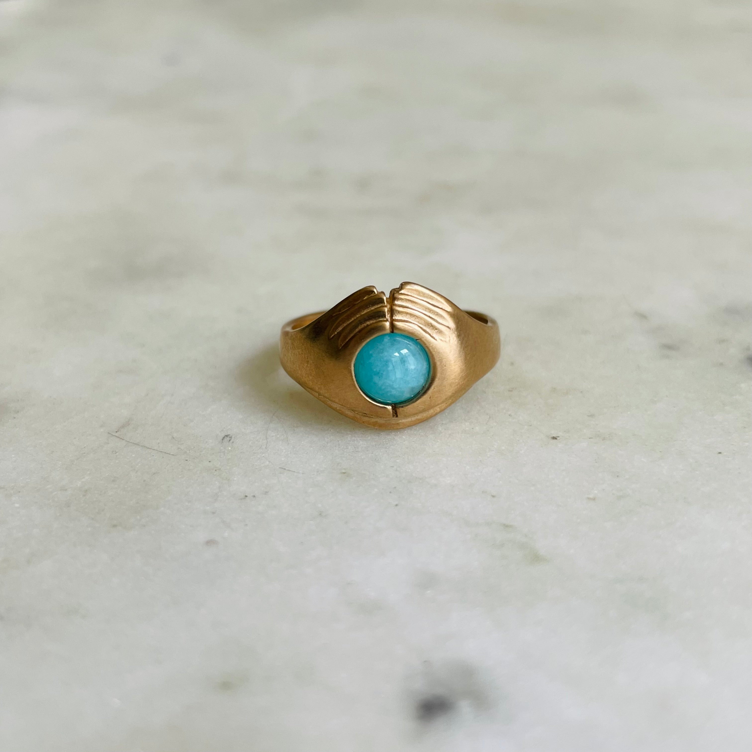 Amazonite hot sale stone ring