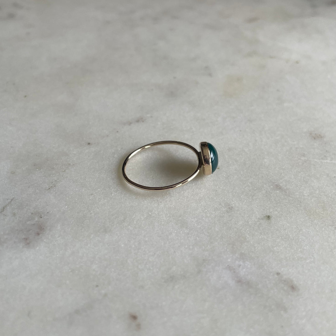 ONE OF A KIND MOSS AGATE RING | MIMOSA Handcrafted