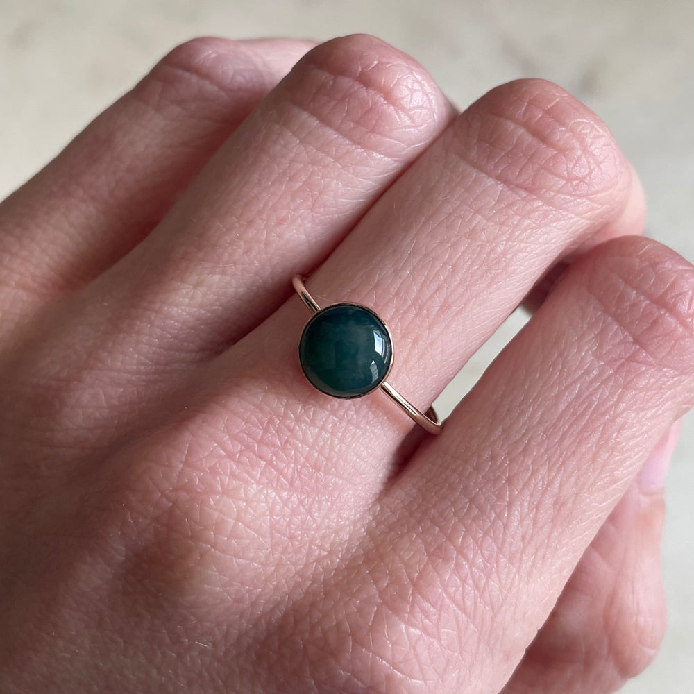 ONE OF A KIND MOSS AGATE RING | MIMOSA Handcrafted