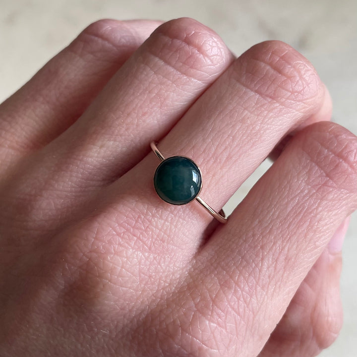 ONE OF A KIND MOSS AGATE RING | MIMOSA Handcrafted