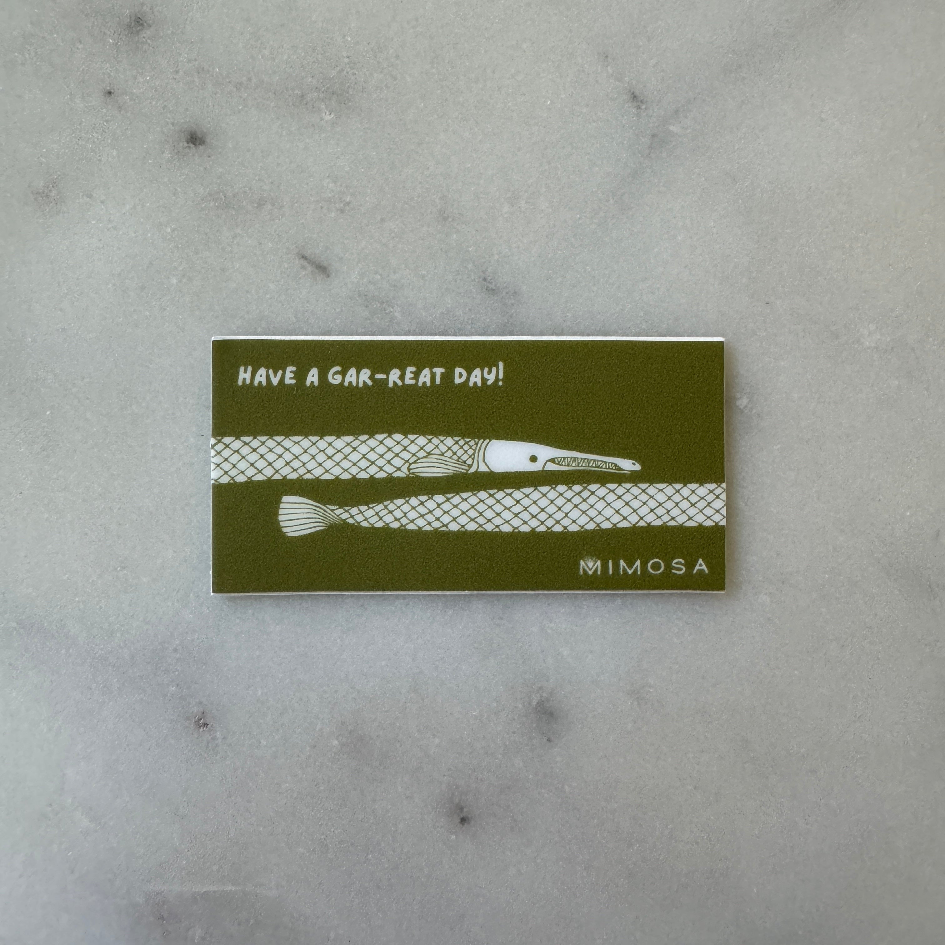 Gar Fish | MIMOSA Jewelry Sticker | MIMOSA Handcrafted