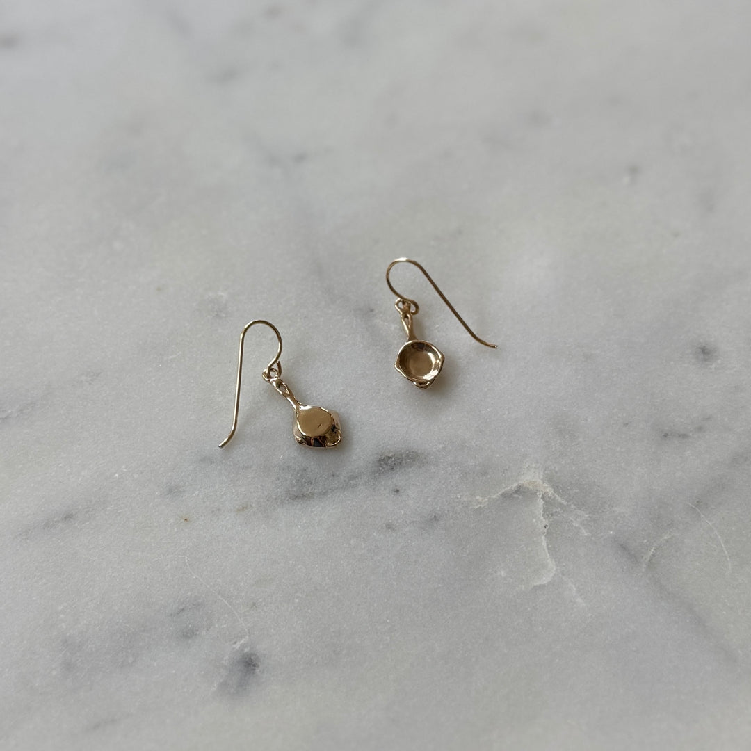 Bronze Skillet Shaped Earrings | MIMOSA Handcrafted
