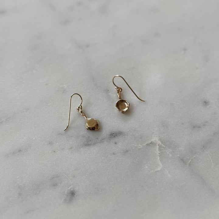 Bronze Skillet Shaped Earrings | MIMOSA Handcrafted