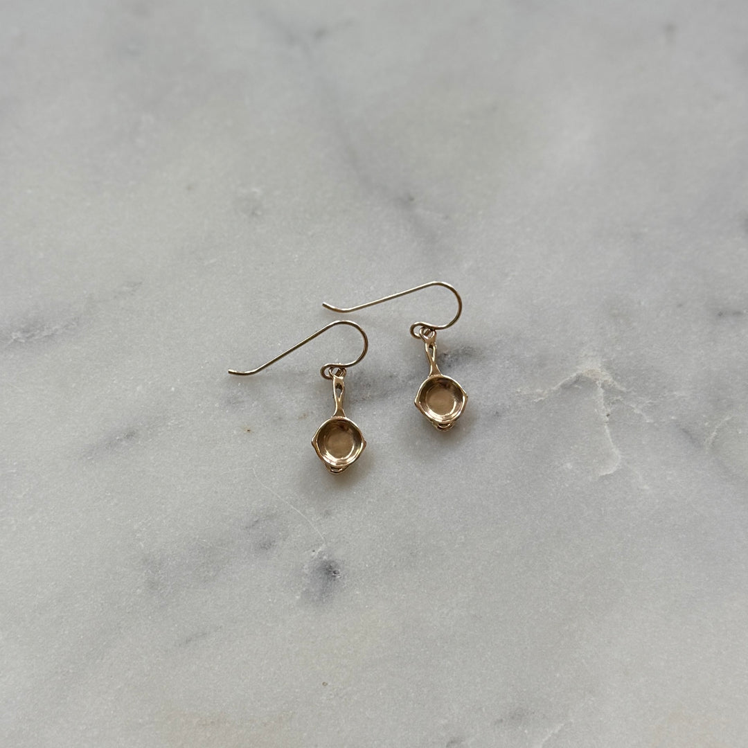 Bronze Skillet Shaped Earrings | MIMOSA Handcrafted